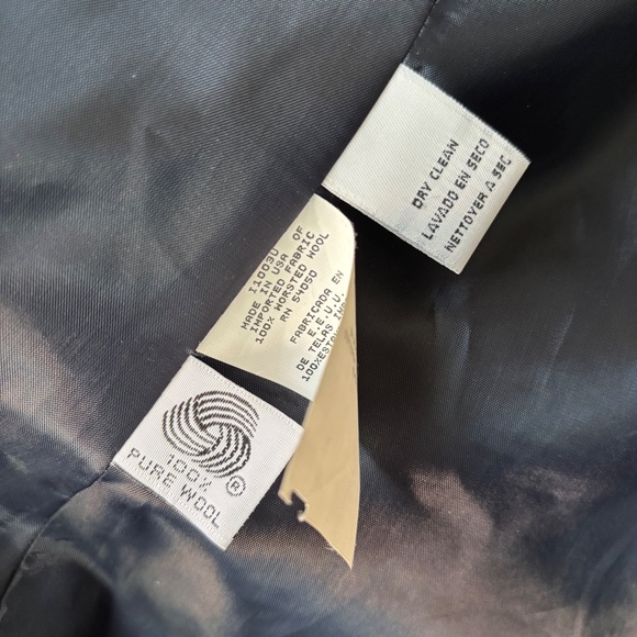 Vintage Jones New York Suit Blazer Wool Jacket Women's Navy Blue - Picture 5 of 5